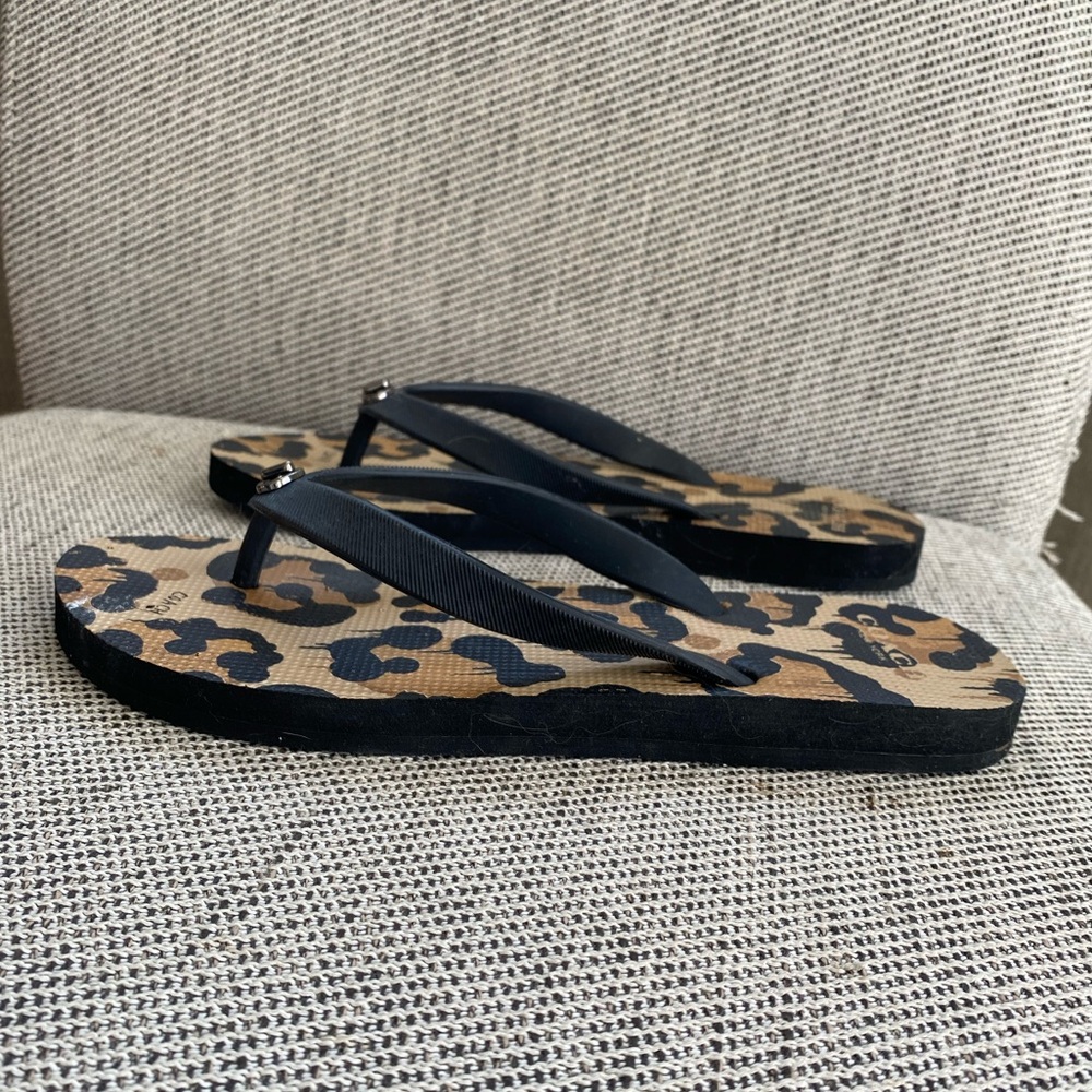 Coach Flip Flop sandal leopard black 5 / 6 - Picture 3 of 4